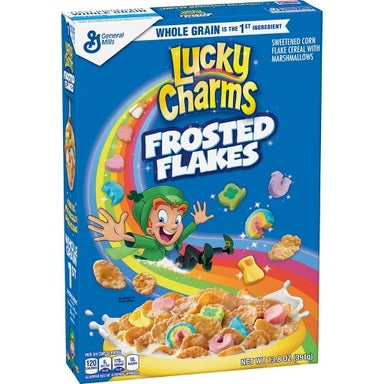 Lucky Charms Frosted Flakes Cereal (13.8oz) 391g - A Taste of the States