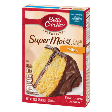 Betty Crocker Super Moist Yellow Cake Mix (432g) - A Taste of the States