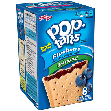 Kellogg's Pop Tarts Unfrosted Blueberry (8 pack) - A Taste of the States
