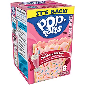 Kellogg's Pop Tarts Frosted Strawberry Milkshake (8 pack) - A Taste of the States