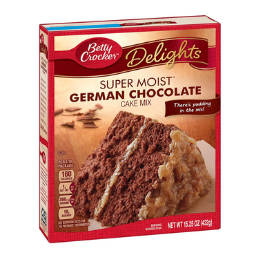 Betty Crocker German Chocolate Cake Mix (432g) - A Taste of the States