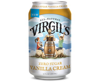 Virgil's Diet Vanilla Cream Soda Zero Sugar (12fl.oz can) - A Taste of the States