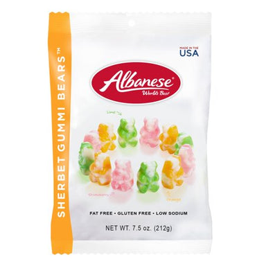 Albanese Sherbert Gummi Bears (7.5oz) - A Taste of the States