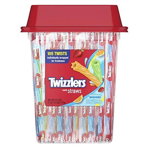 Twizzlers Rainbow Twists Tub (105pcs) 25.7oz