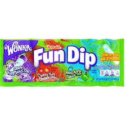 Wonka Fun Dip (3 Flavours)