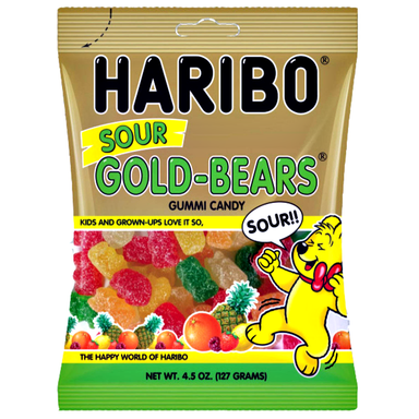 Haribo USA Sour Gold Bears (4.5oz) - A Taste of the States