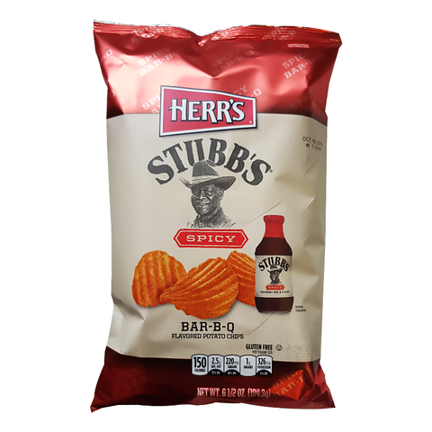 Herr's Stubb's Spicy Bar-B-Q Potato Chips (6.5oz) 184g - A Taste of the States