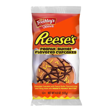 Mrs. Freshley's Reese's Deluxe Peanut Butter Cupcakes (2 pack) 4.5oz - A Taste of the States
