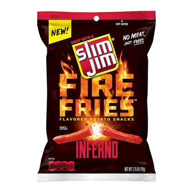 Slim Jims Fire Fries Inferno Potato Snacks (2.75oz) - A Taste of the States