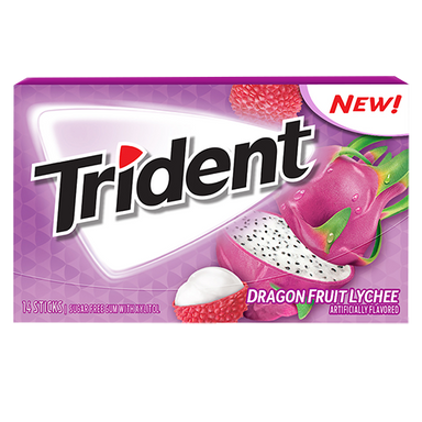 Trident Dragonfruit Lychee Gum (14pc) - A Taste of the States